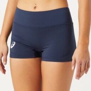 ASICS volleyball game compression navy blue Shorts NWT size XS